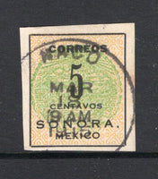 MEXICO - 1914 - CIVIL WAR & CANCELLATION: 5c buff & green SONORA 'Coach Seal' issue, a fine copy used in the USA with good strike of NACO cds dated MAR 18 1915. (SG S35b)  (MEX/38267)