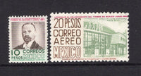 MEXICO - 1960 - COMMEMORATIVE ISSUE: 10p sepia, green & bright purple and 20p sepia, green and bright purple 'Visit of MEPSI Members' AIR overprint issue, the pair fine mint. (SG 976/977)  (MEX/40731)