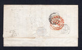 MEXICO - 1862 - BRITISH POST OFFICES: Complete folded letter datelined 'Tampico le 27 Septembre 1862' with 'G. ROUSDSANNE TAMPICO' company handstamp in blue on front and SANTA ANNA DE TAMAULS cds dated SETRE 28 1862 alongside with fine strike of TAMPICO British Post Office cds in bright red dated OCT 28 1862 on reverse. Addressed to FRANCE with '8' decimes rate marking and boxed 'G B 1F 60c' accountancy mark both on front and LONDON transit cds and various other French arrival marks on reverse.  (MEX/40883