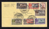 MEXICO - 1929 - AIRMAIL COMMEMORATION: Cover franked with 1929 'First Death Anniversary of Emilio Carranza' AIR issue the set of six and 1929 1c brown TX issue (SG 463/468 & 457) tied by SERVICIO AEREO MEXICO D.F. cds's dated 12 JUL 1929, the first day of issue with 'Emilio Carranza Julio 12 1928-1929' commemorative cachet on reverse with additional airplane cachet both in violet. Addressed to PUERTO MEXICO, VERACRUZ. (Muller #33, rated 1000pts)  (MEX/41488)