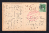 MEXICO - 1911 - MAGONISTA REVOLT & REVOLUTIONARY MAIL: Colour PPC inscribed 'BULL FIGHT AT TIA JUANA MEXICO' franked on message side with 1910 2c green (SG 283) cancelled by the dumb 'Black Blot' cancel with large oval BULTOS POSTALES TIJUANA B. CFA. cancel in bright magenta dated JUL 27 1911 alongside. Addressed to USA. These markings were used by the revolutionary communes in Baja California during the "Magonista" Revolt of 1911 led by Ricardo Flores Magon which was a precursor to the Mexican Revolution.