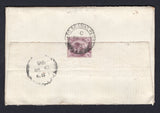 MALAYA - PENANG - 1915 - STRAITS SETTLEMENTS USED IN PENANG & CANCELLATION: Cover franked on reverse with Straits Settlements 1912 4c dull purple GV issue (SG 197) tied by DATO KRAMAT PENANG cds with second strike on front. Addressed to UK with PENANG transit cds on reverse.  (MYA/21299)