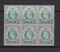 NATAL - 1902 - MULTIPLE: 1½d green & black EVII issue, a fine mint block of six. (SG 129)  (NAT/14561)