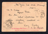 NICARAGUA 1892 POSTAL STATIONERY & INSTRUCTIONAL MARK