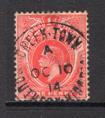 NIGERIA - SOUTHERN NIGERIA - 1912 - SOUTHERN NIGERIA - CANCELLATION: 1d red GV issue used with fine central strike of CREEK-TOWN cds dated OCT 10 1914. Scarce. (SG 46)  (NIG/14860)