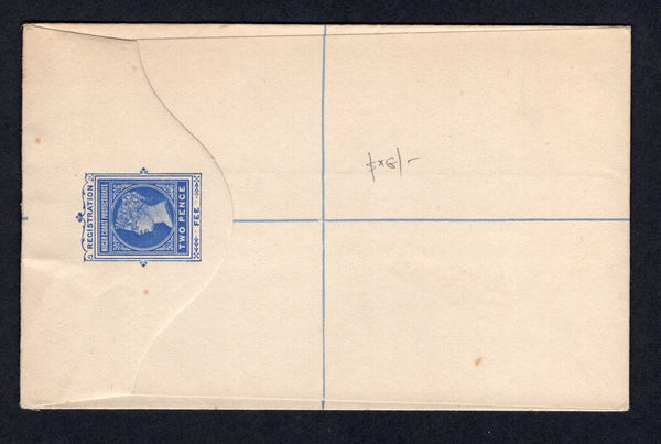 NIGERIA - NIGER COAST PROTECTORATE - 1897 - POSTAL STATIONERY: 2d ultramarine QV postal stationery registered envelope (H&G C5) with large 'SPECIMEN' overprint in black. Couple of small tone spots otherwise fine.  (NIG/21801)