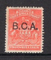 NYASALAND - 1891 - BRITISH CENTRAL AFRICA: 2/- vermilion 'Arms' issue with 'B.C.A.' overprint, a fine mint copy. (SG 8)  (NYA/14978)