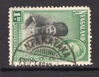 NYASALAND - 1945 - CANCELLATION: 1d black & emerald GVI issue used with good strike of NTAKATAKA cds. (SG 145)  (NYA/25962)