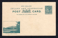 NEW ZEALAND - 1899 - POSTAL STATIONERY: 1d deep greyish green QV postal stationery viewcard (H&G 10) with view of 'Cathedral Peaks, Manapouri'. Fine unused.  (NZL/32313)