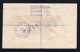 NEW ZEALAND 1936 REGISTRATION & DESTINATION