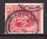 NEW ZEALAND - 1920 - CANCELLATION: 1d carmine 'Victory' issue used with good part strike of WHANGAMOMONA cds (Type H - rated scarcity 5 in Wooders) dated 23 JUN 1920. (SG 454)  (NZL/6756)