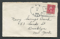 PANAMA - CANAL ZONE - 1927 - NAVAL MAIL: Cover franked with USA 1922 2c carmine (SG 562) tied by fine strike of 'U.S.S. DOBBIN BALBOA C. Z.' US Naval cds dated JUL 9 1925. Addressed to the Navy Savings Bank in NEW YORK.  (PAN/10162)
