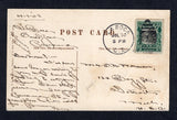 PANAMA - CANAL ZONE - 1908 - CANCELLATION: Coloured PPC 'Tropical Scenery' franked on message side with 1906 1c black & green (SG 26) tied by fine LA BOCA C.Z. duplex cds. Addressed to USA.  (PAN/10435)