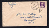 PANAMA - CANAL ZONE - 1951 - CANCELLATION: Cover franked with 1934 3c violet (SG 142) tied by CURUNDU CANAL ZONE duplex cds. Addressed to USA with arrival cds on reverse.  (PAN/10451)