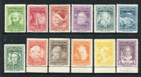 PANAMA - 1956 - UNISSUED: 'Popes' UNISSUED set of twelve fine mint, printed by the 'Jeffries Banknote Co.'. Uncommon. (See note in SG)  (PAN/27033)
