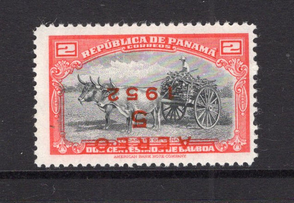 PANAMA - 1952 - VARIETY: 5c on 2c black & scarlet 'Air' SURCHARGE issue, a fine mint copy with variety OVERPRINT INVERTED. (SG 528a)  (PAN/30558)
