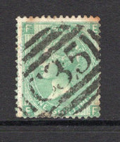 PANAMA - 1867 - BRITISH POST OFFICES: 1/- green QV issue of Great Britain, Plate 5 used with superb complete strike of barred numeral 'C35' of the British P.O. in PANAMA CITY. Couple of light tones. (SG Z103)  (PAN/37899)