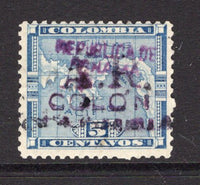PANAMA - 1903 - AR ISSUE: 5c blue MAP issue with 'First Colon' overprint in violet and further handstamped 'A R COLON' also in violet, a fine unused copy. Underrated issue. (SG AR80B)  (PAN/37929)