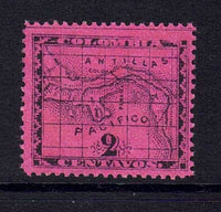 PANAMA - 1887 - PROOF: 2c black on pink surface glazed paper 'Map' issue PROOF in issued colour. Ungummed. (As SG 6)  (PAN/38671)