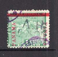 PANAMA - 1904 - CANCELLATION: 1c green MAP issue with 'Fourth Panama' overprint in carmine with narrow bar (first printing) and additional 'A.R. COLON' handstamp in black. A fine used copy. Unusual to get the AR handstamp on a 1c value. (SG 53)  (PAN/41161)