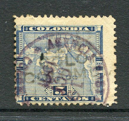 PANAMA - 1898 - MAP ISSUE: 5c blue MAP issue with 'A.R. COLON COLOMBIA' overprint in blue black, a fine used copy with COLON cds dated 1 OCT 1901. (SG AR23, Heydon #511)  (PAN/5694)