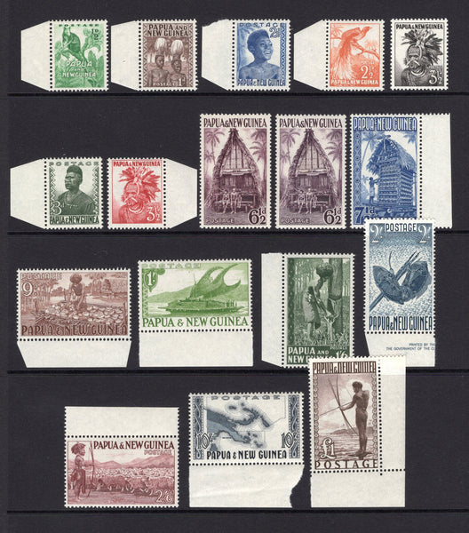 PAPUA NEW GUINEA - 1952 - DEFINITIVE ISSUE: 'Pictorial' issue, the set of sixteen fine unmounted mint. (SG 1/15)  (PAP/15257)