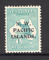PAPUA NEW GUINEA - 1915 - N.W. PACIFIC ISLANDS ISSUE: 1/- emerald 'Roo' issue with 'N. W. PACIFIC ISLANDS' overprint, Type 'c', a fine mint copy. (SG 90)  (PAP/15301)