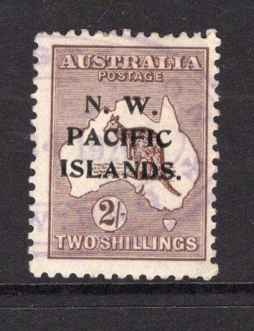 PAPUA NEW GUINEA - 1918 - N.W. PACIFIC ISLANDS ISSUE: 2/- brown 'Roo' issue with 'N. W. PACIFIC ISLANDS' overprint, a fine used copy with part oval cancel dated 1921. (SG 115)  (PAP/15305)