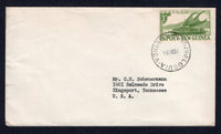 PAPUA NEW GUINEA - 1955 - CANCELLATION: Cover franked with single 1952 1/- yellow green (SG 10) tied by fine LOSUIA cds. Addressed to USA. Scarcer origination.  (PAP/21994)