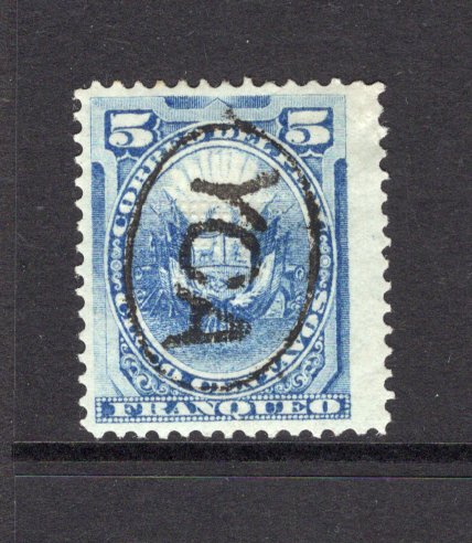 PERU - 1884 - CIVIL WAR: YCA: 5c blue with oval 'YCA' overprint in black, a fine mint copy. (SG 130)  (PER/36087)