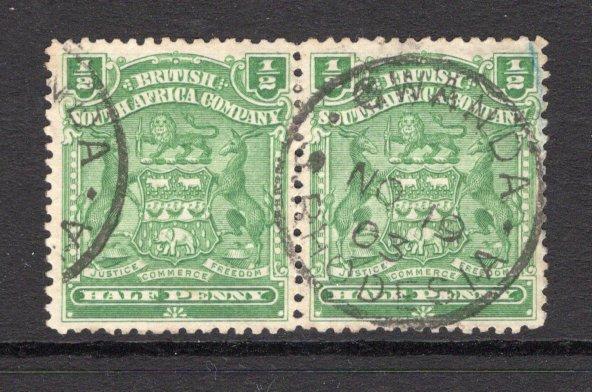 RHODESIA - 1898 - CANCELLATION: ½d dull bluish green 'Arms' issue used with fine central strike of GWANDA cds dated NOV 19 1903. (SG 75)  (RHO/15529)