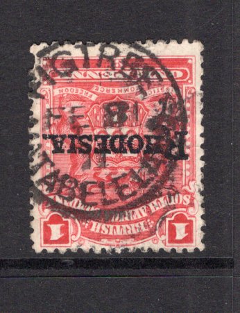 RHODESIA - 1909 - CANCELLATION: 1d red 'Arms' issue with 'RHODESIA' overprint, a fine used copy with FIGTREE MATABELELAND cds dated FEB 1911. Very late use of this cancel. (SG 101)  (RHO/15533)