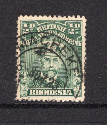 RHODESIA - 1922 - CANCELLATION: ½d dull green 'Admiral' issue, perf 14, a fine used copy with MACHEKE cds dated 5 NOV 1923. (SG 282)  (RHO/40890)