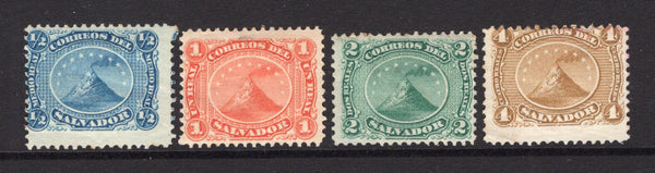 SALVADOR - 1867 - CLASSIC ISSUES: 'San Miguel Volcano' issue the set of four fine mint. (SG 1/4)  (SAL/3791)
