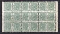 SIERRA LEONE - 1884 - MULTIPLE: ½d dull green QV issue, a fine mint block of eighteen comprising three complete rows of the sheet with sheet margins on both sides. (SG 27)  (SIE/15818)