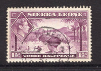 SIERRA LEONE - 1938 - CANCELLATION: 1½d mauve GVI issue used with good strike of MAHERA cds dated 12 APR 1951. (SG 190a)  (SIE/15846)