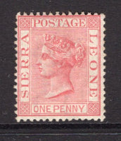 SIERRA LEONE - 1876 - QV ISSUE: 1d rose red QV issue, watermark 'Crown CC', perf 14, a fine mint copy. (SG 17)  (SIE/26007)