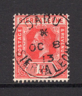 SIERRA LEONE - 1912 - CANCELLATION: 1d carmine red GV issue used with fine central strike of DARU cds dated OCT 8 1913. (SG 113)  (SIE/26011)