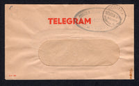 SOLOMON ISLANDS - 1959 - TELEGRAM: Window envelope with printed 'TELEGRAM' in red at top with oval 'POSTS & TELEGRAPHS DEPT HONIARA' cachet in black and HONIARA cds both on front.  (SOL/22393)