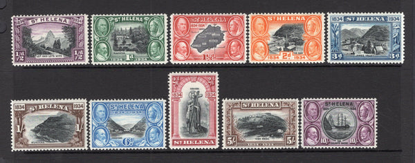SAINT HELENA - 1934 - COMMEMORATIVE ISSUE: 'Centenary of British Colonisation' issue, the set of ten fine mint. (SG 114/123)  (STH/34533)