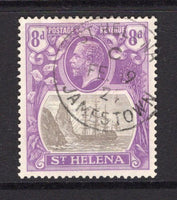 SAINT HELENA - 1922 - CANCELLATION: 8d grey & bright violet GV issue used with good strike of ST. HELENA JAMESTOWN cds dated FEB 9 1924. A rare cancel unrecorded by Proud. (SG 105)  (STH/38481)