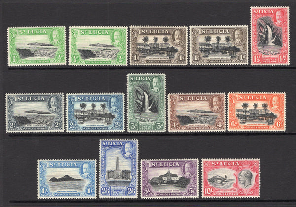 SAINT LUCIA - 1936 - GV ISSUE: GV 'Pictorial' issue the set of twelve fine mint. (SG 113/124)  (STL/34868)