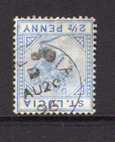 SAINT LUCIA - 1891 - CANCELLATION: 2½d ultramarine QV issue used with good large part strike of ST LUCIA 'D' cds of DENNERY dated AUG 20 1896. (SG 46)  (STL/40514)