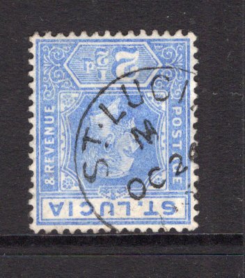 SAINT LUCIA - 1912 - CANCELLATION: 2½d ultramarine GV issue fine used with good large part strike of ST. LUCIA 'M' cds of MICOUD. (SG 81)  (STL/40516)