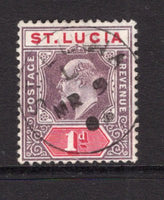 SAINT LUCIA - 1904 - CANCELLATION: 1d dull purple & carmine EVII issue used with fine complete strike of ST LUCIA 'L' cds of LABORIE dated MAR 9 1905. (SG 66)  (STL/40518)