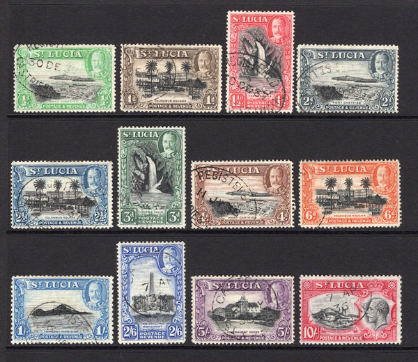 SAINT LUCIA - 1936 - GV ISSUE: GV 'Pictorial' issue the set of twelve fine cds used. (SG 113/124)  (STL/6562)
