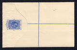 SAINT VINCENT - 1923 - POSTAL STATIONERY: 3d ultramarine on cream GV postal stationery registered envelope (H&G C5, size G) with large 'SPECIMEN' overprint in black.  (STV/27394)