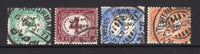 SUDAN - 1897 - POSTAGE DUES: 'Postage Due' issue of Egypt with 'SOUDAN' overprint, the set of four fine cds used. (SG D1/D4)  (SUD/16139)