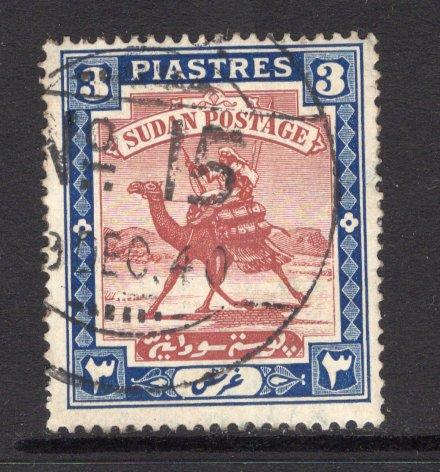 SUDAN - 1940 - CANCELLATION: 3p red brown & blue 'Camel Postman' issue used with Indian F.P.O. No. 15 cds dated DEC 1940 located at BUTANA BRIDGE, Sudan. (SG 44b)  (SUD/16193)