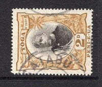 TONGA - 1897 - CANCELLATION: 2d sepia & bistre used with unusual circular '…ATABU' cancel in black. Unrecorded. (SG 41)  (TON/16470)